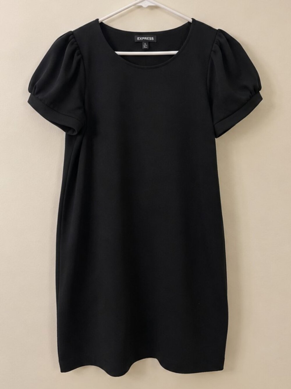 Express Black Puff Sleeve Mini Dress Size L